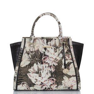 NWT BRAHMIN LARGE PRISCILLA EDEN FLORAL SATCHEL